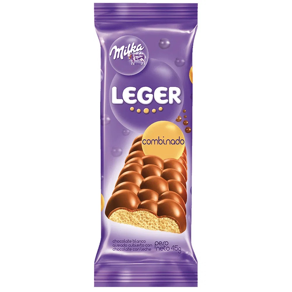 CHOCOLATE MILKA LEGER COMBINADO 50 GRAMOS
