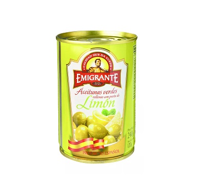 ACEITUNAS EL EMIGRANTE LIMON 240 GRAMOS           