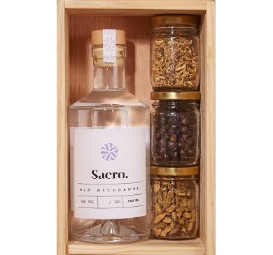GIN ARTESANAL SACRO CON CAJA 500 ML
