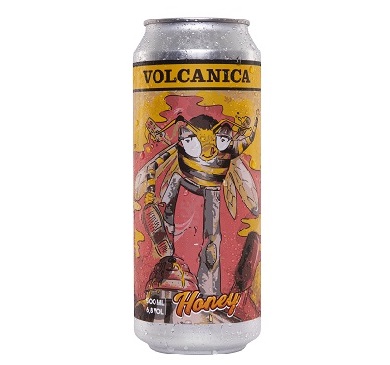 CERVEZA VOLCANICA LATA HONEY 473 ML
