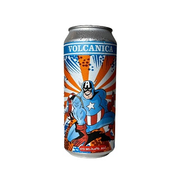 CERVEZA VOLCANICA LATA CAPITAN AMERICA 473 ML