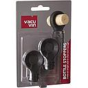 SET 2 PIEZAS TAPON DE BOTELLA NEGRO VACU VIN
