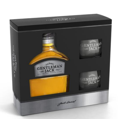 WHISKY AMERICANO GENTLEMAN JACK 750 ML + 2 VASOS
