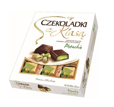 BOMBONERA CZWKOLADKI CHOCOLATE CON PISTACHO 200 GRAMOS